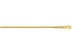 Finejewelers 14 Kt Yellow Gold 16 Inch 1.8mm Square Wheat Chain Necklace With Lobster Clasp