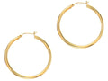 Finejewelers 14 Kt Yellow Gold 3.0x40mm Round Tube Hoop Earring