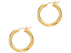 Finejewelers 14 Kt Yellow Gold 4.0x25mm Round Tube Hoop Earring