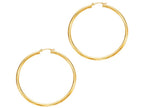 Finejewelers 14 Kt Yellow Gold 3.0x50mm Round Tube Hoop Earring