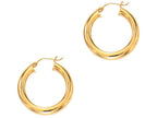 Finejewelers 14 Kt Yellow Gold 5.0x25mm Round Tube Hoop Earring