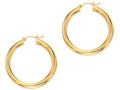 Finejewelers 14 Kt Yellow Gold 5.0x30mm Round Tube Hoop Earring