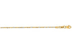 Finejewelers 14 Kt Two Tone Gold 16 Inch 1.5mm Bright Cut Sparkle Chain Necklace With Lobster Clasp