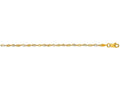 Finejewelers 14 Kt White Gold 16 Inch 2.0mm Bright Cut Singapore Chain Necklace With Lobster Clasp
