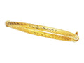 Finejewelers 14 Kt Yellow Gold 7 Inch 5.0mm Twisted Fancy Bangle With Clasp