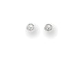 Finejewelers 14 Kt White Gold 3.0mm Ball Post Earrings