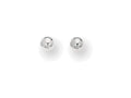 Finejewelers 14 Kt White Gold 5.0mm Ball Post Earring