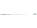 Finejewelers 14 Kt White Gold 16 Inch 1.0mm Alternate Round Long Rectangular Shaped Bead Chain Necklace