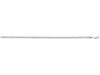 Finejewelers 14 Kt White Gold 7 Inch 3.5mm Bright Cut Braided Fox Bracelet Chain With Lobster Clasp