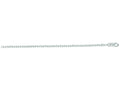 Finejewelers 14 Kt White Gold 16 Inch 2.3mm Bright Cut Cable Link Chain Necklace With Lobster Clasp