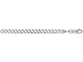 Finejewelers 14 Kt White Gold 7 Inch 3.6mm Bright Cut Comfort Curb Bracelet Chain With Lobster Clasp