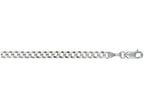 Finejewelers 14 Kt White Gold 7 Inch 3.6mm Bright Cut Comfort Curb Bracelet Chain With Lobster Clasp