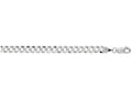 Finejewelers 14 Kt White Gold 8 Inch 4.7mm Bright Cut Comfort Curb Bracelet Chain With Lobster Clasp