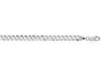 Finejewelers 14 Kt White Gold 8 Inch 4.7mm Bright Cut Comfort Curb Bracelet Chain With Lobster Clasp