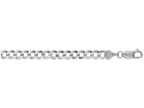 Finejewelers 14 Kt White Gold 8.50 Inch 5.7mm Bright Cut Comfort Curb Bracelet Chain With Lobster Clasp