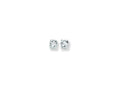Finejewelers 14 Kt White Gold 5.0mm Round Faceted Cubic Zirconia Stud Earring