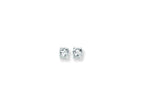 Finejewelers 14 Kt White Gold 5.0mm Round Faceted Cubic Zirconia Stud Earring