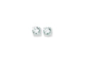Finejewelers 14 Kt White Gold 7.0mm Round Faceted Cubic Zirconia Stud Earring