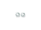 Finejewelers 14 Kt White Gold 7.0mm Round Faceted Cubic Zirconia Stud Earring