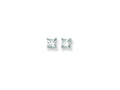 Finejewelers 14 Kt Two Tone Gold 8.0mm Square Faceted Cubic Zirconia Stud Earring