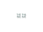 Finejewelers 14 Kt Two Tone Gold 8.0mm Square Faceted Cubic Zirconia Stud Earring
