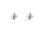 Finejewelers 14 Kt White Gold 2.0mm Round Faceted Cubic Zirconia Stud Earring