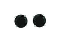 Finejewelers 14 Kt White Gold 5.0mm Round Faceted Black Cubic Zirconia Stud Earring