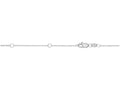 Finejewelers 14 Kt White Gold 18 Inch 0.9mm Extenders At 16 Inch and 17 Inch Classic Cable Chain Necklace Wit