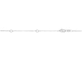 Finejewelers 14 Kt White Gold 18 Inch 0.6mm Extenders At 16 Inch and 17 Inch Classic Box Lobster Clasp Necklace Wit