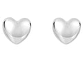 Finejewelers 14 Kt White Gold 8x7.3mm Puff Heart Fancy Post Earring