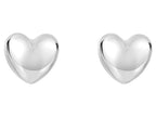 Finejewelers 14 Kt White Gold 8x7.3mm Puff Heart Fancy Post Earring