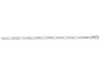 Finejewelers 14 Kt White Gold 7 Inch 2.6mm Bright Cut Alternate 31 Classic Figaro Bracelet Chain Lobster Clasp