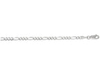Finejewelers 14 Kt White Gold 22 Inch 3.0mm Alternate 31 Classic Figaro Chain Necklace Lobster Clasp