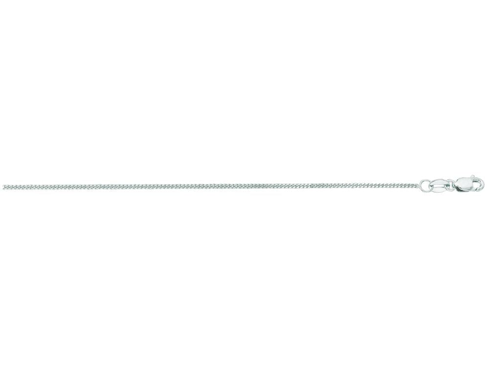 Finejewelers 14 Kt White Gold 16 Inch 1.0mm Bright Cut Gourmette Chain Necklace With Lobster Clasp
