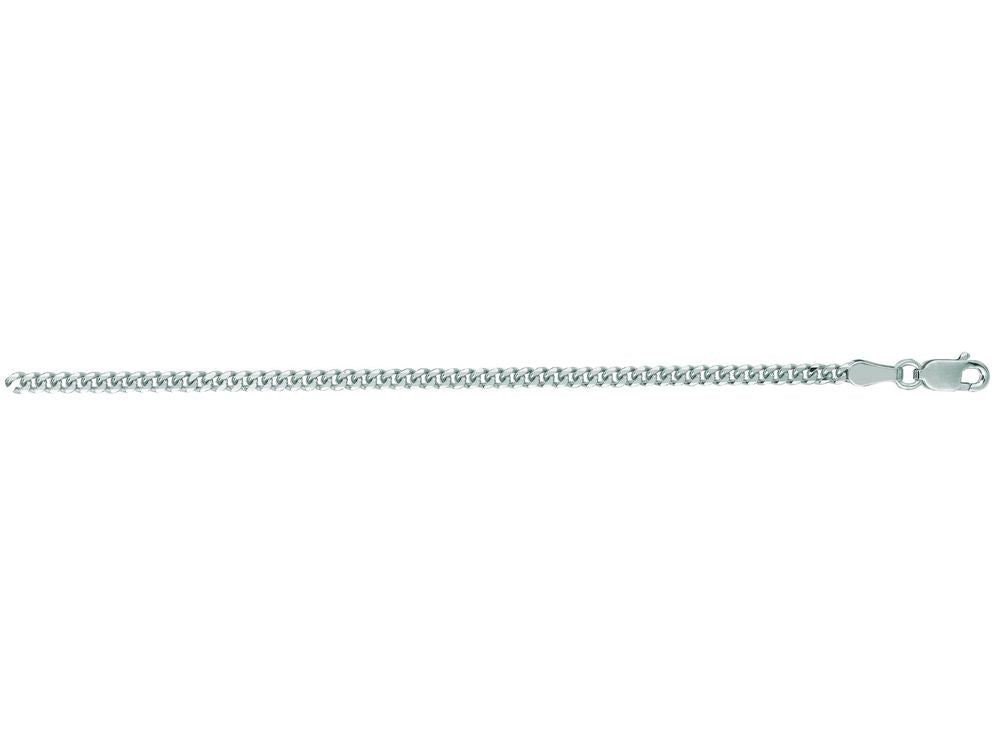 Finejewelers 14 Kt White Gold 18 Inch 2.0mm Bright Cut Gourmette Chain Necklace With Lobster Clasp