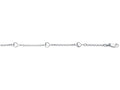 Finejewelers 14 Kt White Gold 7 Inch Rolo Chain Linkpuffed Heart Bracelet With Lobster Clasp