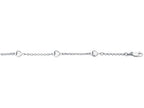 Finejewelers 14 Kt White Gold 7 Inch Rolo Chain Linkpuffed Heart Bracelet With Lobster Clasp