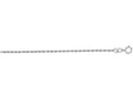 Finejewelers 14 Kt White Gold 16 Inch 1.25mm Solid Bright Cut Royal Rope Chain Necklace Lobster Clasp