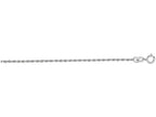 Finejewelers 14 Kt White Gold 16 Inch 1.25mm Solid Bright Cut Royal Rope Chain Necklace Lobster Clasp