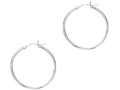 Finejewelers 14 Kt White Gold 2x30mm Round Tube Hoop Earring