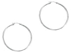 Finejewelers 14 Kt White Gold 1.5x30mm Round Tube Hoop Earring