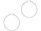 Finejewelers 14 Kt White Gold 1.5x45mm Round Tube Hoop Earring