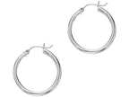 Finejewelers 14 Kt White Gold 3x20mm Super Lite Tube Earring