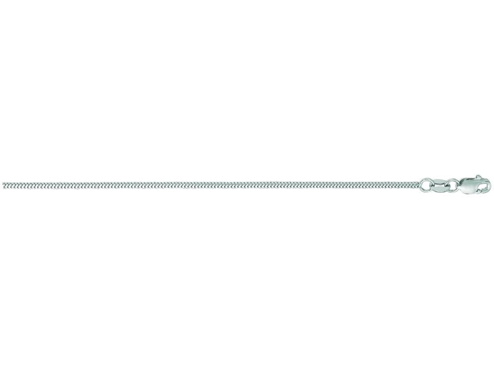 Finejewelers 14 Kt White Gold 16 Inch 1.1mm Bright Cut Milano Chain Necklace With Lobster Clasp