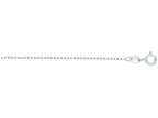 Finejewelers 14 Kt White Gold 16 Inch 1.3mm Faceted Cable Link Chain Necklace Spring Ring Clasp