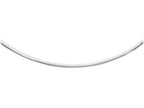 Finejewelers 14 Kt White Gold 16 Inch 4.4mm Bright Cut Classic Omega Necklace With Box Catch