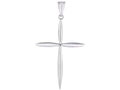Finejewelers 14 Kt White Gold Edged Fancy Cross Pendant Necklace 18 inch chain