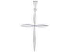 Finejewelers 14 Kt White Gold Edged Fancy Cross Pendant Necklace 18 inch chain