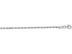 Finejewelers 14 Kt White Gold 7 Inch 2.25mm Solid Bright Cut Royal Rope Bracelet Chain With Lobster Clasp