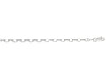 Finejewelers 14 Kt White Gold 7 Inch 3.2mm Bright Cut Oval Rolo Bracelet Chain With Lobster Clasp